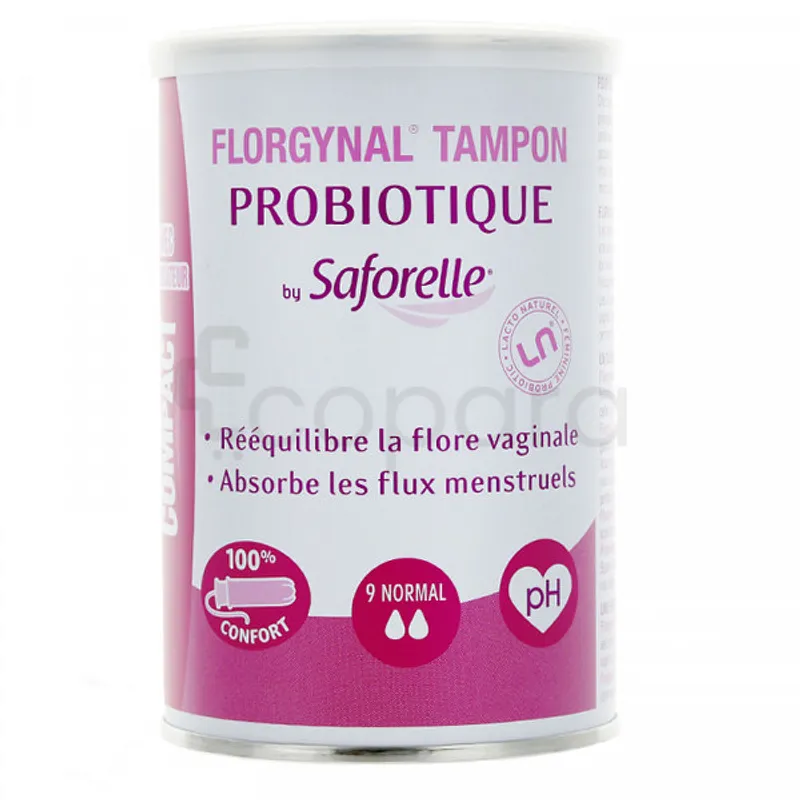 FLORGYNAL TAMPON PROBIOTIQUE SAFORELLE BOITE DE 9
