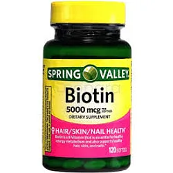 SPRING VALLEY BIOTIN 5000MCG BOITE DE 120
