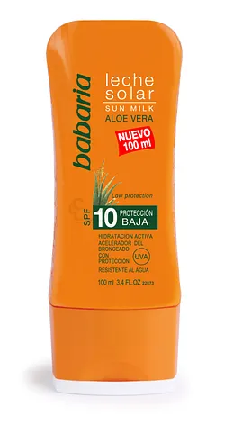 BABARIA LAIT SOLAIRE PROTECTEUR ALOE VERA SPF10 100ML