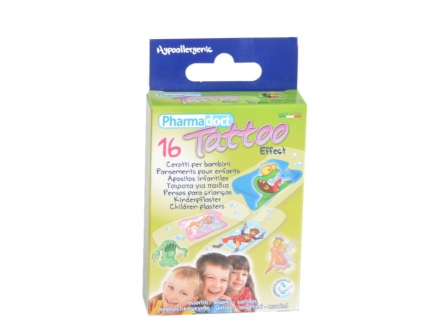 PHARMADOCT PANSEMENTS TATTOO KIDS BOITE DE 16