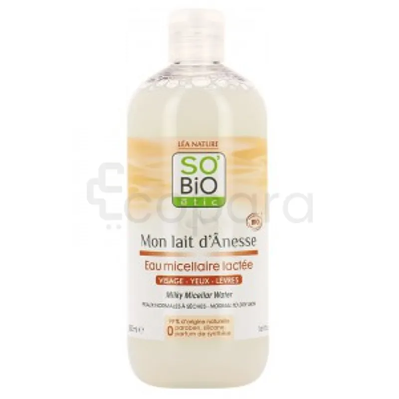 SO'BIO ETIC MON LAIT D'ANESSE EAU MICELLAIRE LACTEE 500ML