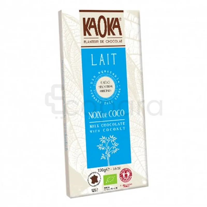 KAOKA TABLETTE LAIT 32% NOIX DE COCO 100G