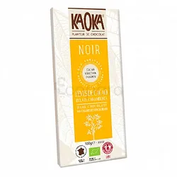 KAOKA TABLETTE DE CHOCOLAT NOIR AUX FEVES DE CACAO CARAMELISES 61% 100G
