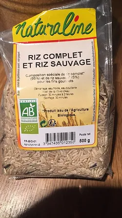 MOULIN DES MOINES NATURALINE RIZ COMPLET ET RIZ SAUVAGE 500G