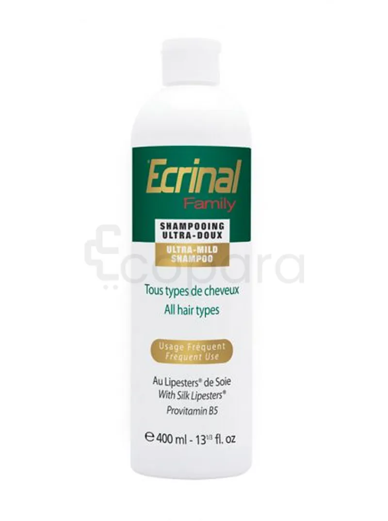 ECRINAL FAMILY SHAMPOOING ULTRA-DOUX TOUS TYPES DE CHEVEUX USAGE FREQUENT AU LIPESTERS DE SOIE 400ML