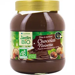 LEA NATURE JARDIN BIO PATE A TARTINER CHOCOLAT NOISETTE SANS GLUTEN 750G