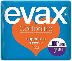EVAX COTTONLIKE SERVIETTES SUPER ALAS BOITE DE 12