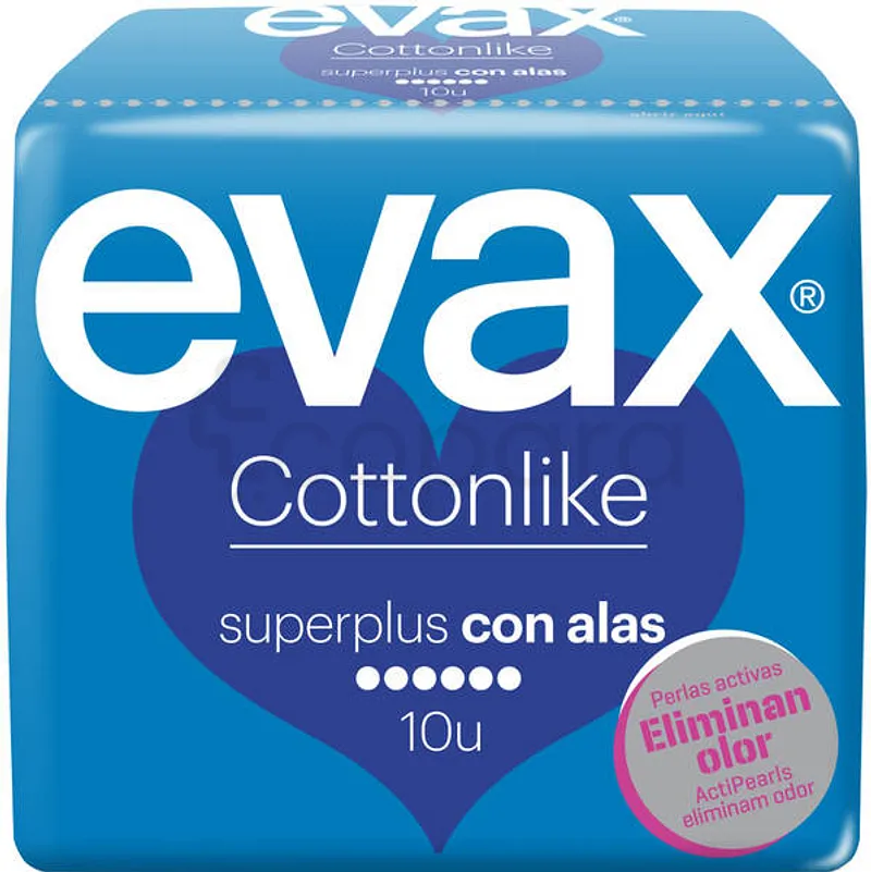 EVAX COTTONLIKE SERVIETTES SUPERPLUS CON ALAS BOITE DE 10