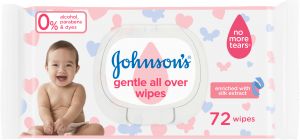 JOHNSON'S BABY LINGETTES GENTLE ALL OVER BABY WIPES BOITE DE 72
