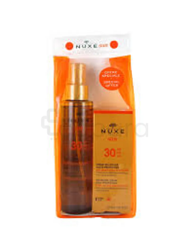 NUXE SUN TANNING OIL FOR FACE AND BODY SPF30 150ML + SUN DELICIOUS CREAM FOR FACE HIGH PROTECTION SPF30 50ML