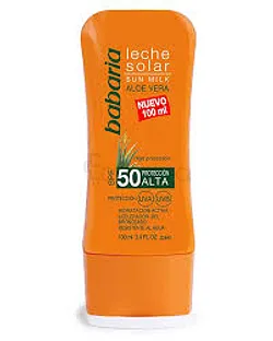 BABARIA LAIT SOLAIRE PROTECTEUR ALOE VERA SPF50 100ML