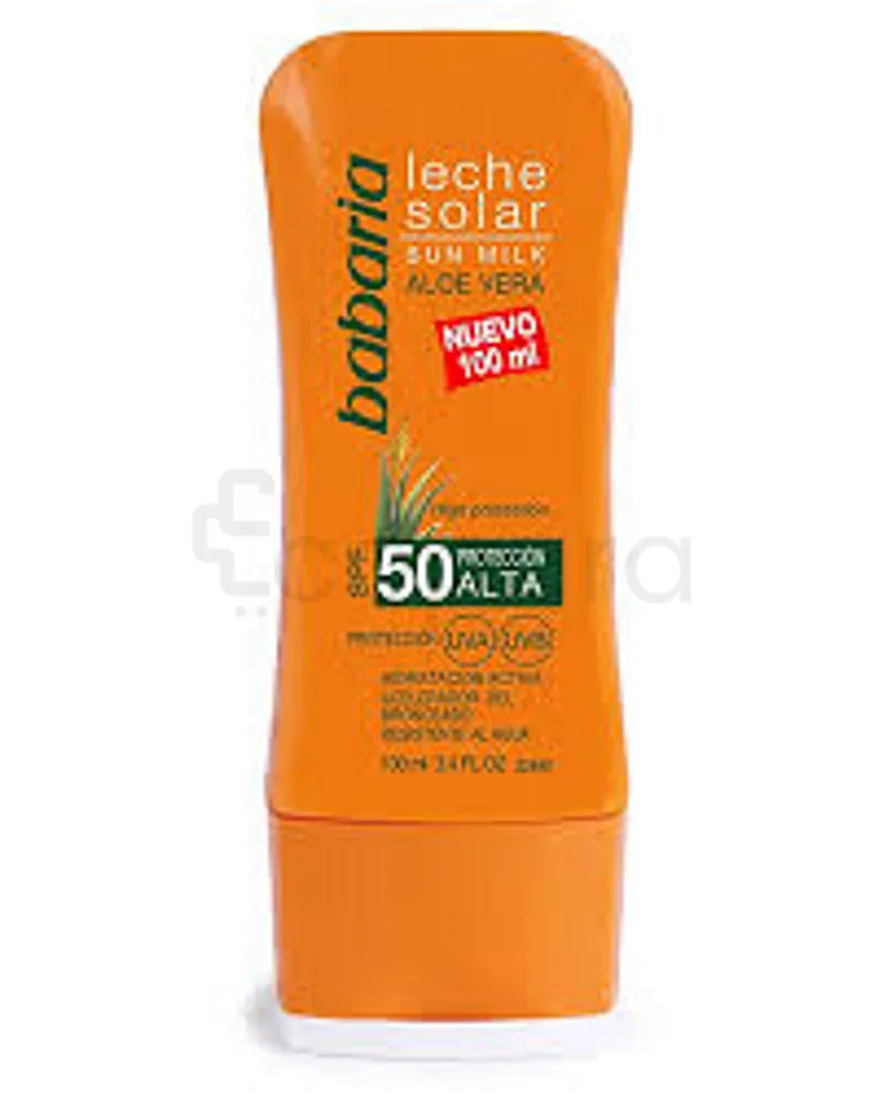 BABARIA LAIT SOLAIRE PROTECTEUR ALOE VERA SPF50 100ML