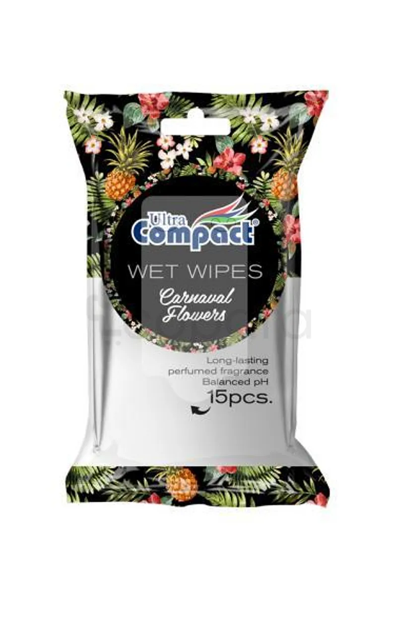 ULTRA COMPACT WET WIPES LINGETTES BOITE DE 15