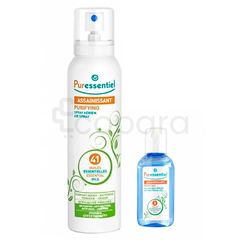 PURESSENTIEL ASSAINISSANT SPRAY AERIEN 200ML + GEL ANTIBACTERIEN 25ML OFFERT