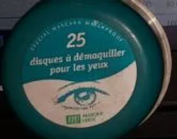 MARQUE VERTE DISQUES A DEMAQUILLER POUR LES YEUX BOITE DE 25