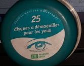 MARQUE VERTE DISQUES A DEMAQUILLER POUR LES YEUX BOITE DE 25