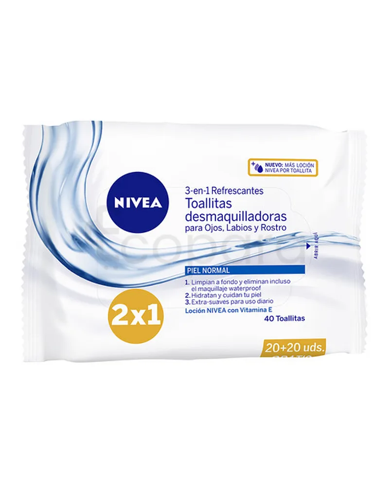 NIVEA LINGETTES DEMAQUILLANTES BLEU 3EN1 BOITE DE 40
