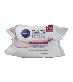 NIVEA LINGETTES DÉMAQUILLANTES ROSE 3EN1 BOITE DE 40
