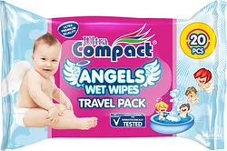 ULTRA COMPACT ANGELS WET WIPES LINGETTES BOITE DE 20