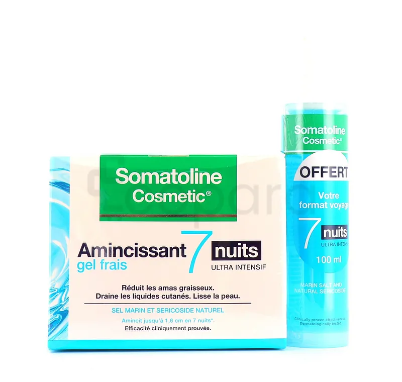 SOMATOLINE COSMETIC AMNICISSANT 7 NUITS GEL FRAIS 400ML + GEL FRAIS FORMAT VOYAGE 100ML OFFERT