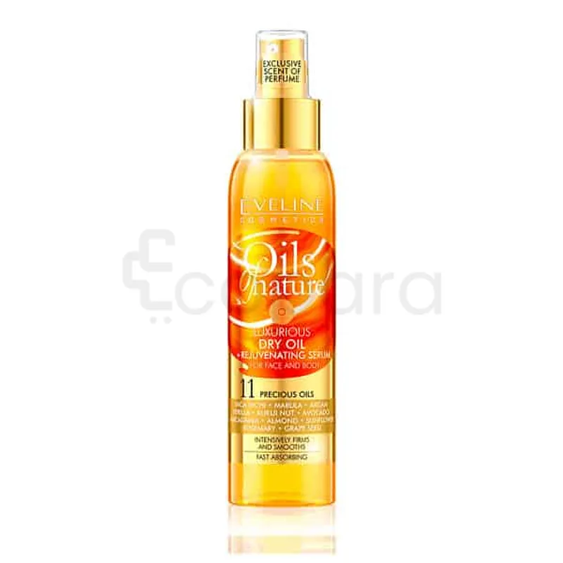 EVELINE OILS OF NATURE HUILE SECHE REGENERANTE ET SERUM POUR VISAGE ET CORPS 11 125ML