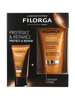 FILORGA COFFRET PROTEGEZ & REPAREZ UV-BRONZE VISAGE SPF50 40ML + UV BRONZE APRES SOLEIL 50ML