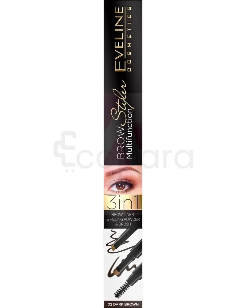 EVELINE STYLO A SOURCILS MULTIFONCTION NUMERO 1 MARRON FONCE