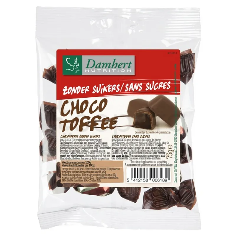 DAMHERT CHOCO TOFFEE SANS SUCRE 75G