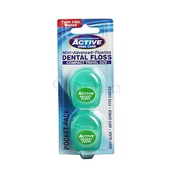 ACTIVE ORAL CARE FIL DENTAIRE DENTAL FLOSS 100M BOITE DE 2