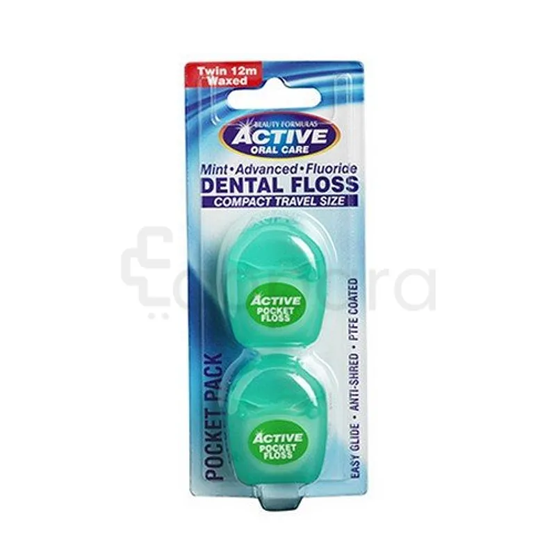 ACTIVE ORAL CARE FIL DENTAIRE DENTAL FLOSS 100M BOITE DE 2