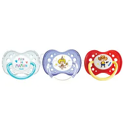 DODIE SUCETTES ANATOMIQUES SYMMETRIC SOOTHERS +18MOIS REFERENCE NA5 BOITE DE 3