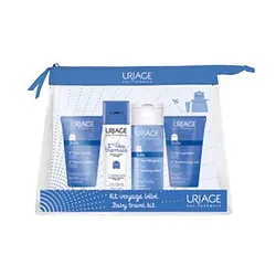 URIAGE BEBE KIT VOYAGE CREME LAVANTE NETTOYANTE 50ML + EAU NETTOYANTE 100ML + EAU THERMALE 50ML + LAIT HYDRATANT 50ML