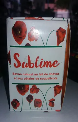 AROMA LAND SUBLIME SAVON NATUREL AU LAIT DE CHEVRE ET AUX PETALES DE COQUELICOTS