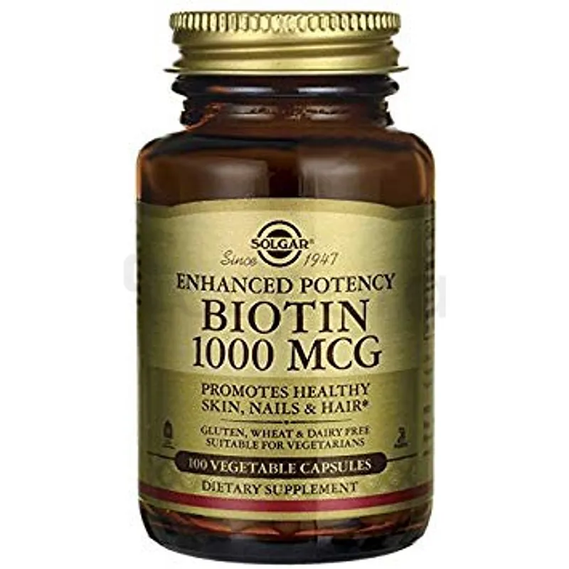 SOLGAR BIOTINE 1000 MCG BOITE DE 100 CAPSULES