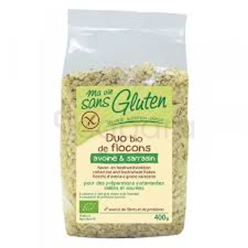 MA VIE SANS GLUTEN DUO BIO DE FLOCONS AVOINE & SARRASIN 400G