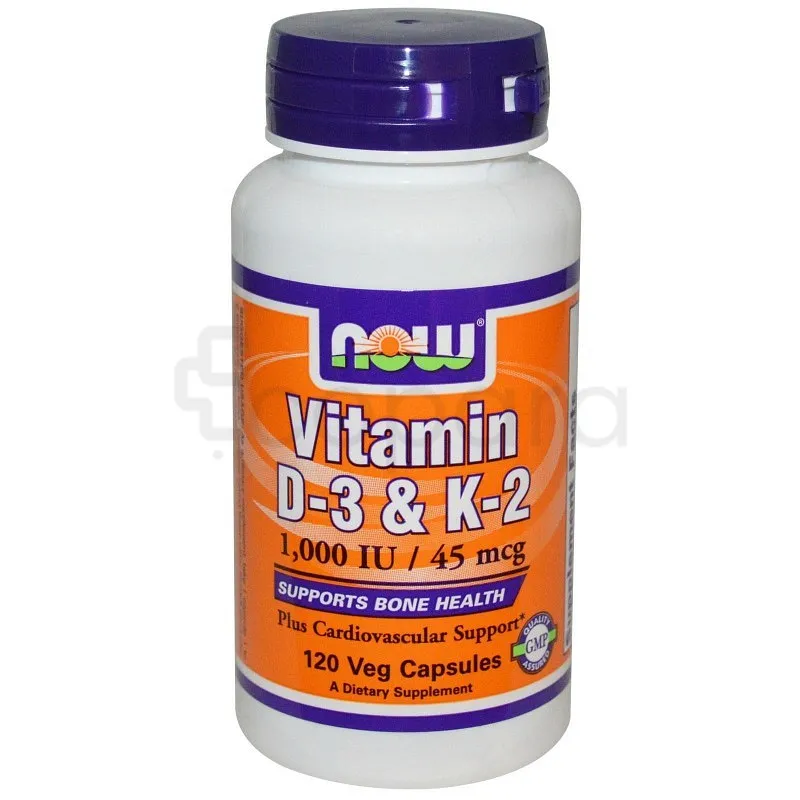 NOW VITAMIN D-3 & K-2 BOITE DE 120 CAPSULES