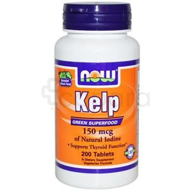 NOW KELP 150MCG OF NATURAL LODINE BOITE DE 200 COMPRIMES
