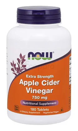 NOW APPLE CIDER VINEGAR 750MG BOITE DE 180 COMPRIMES
