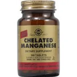 SOLGAR CHELATED MANGANESE BOITE DE 100 COMPRIMES