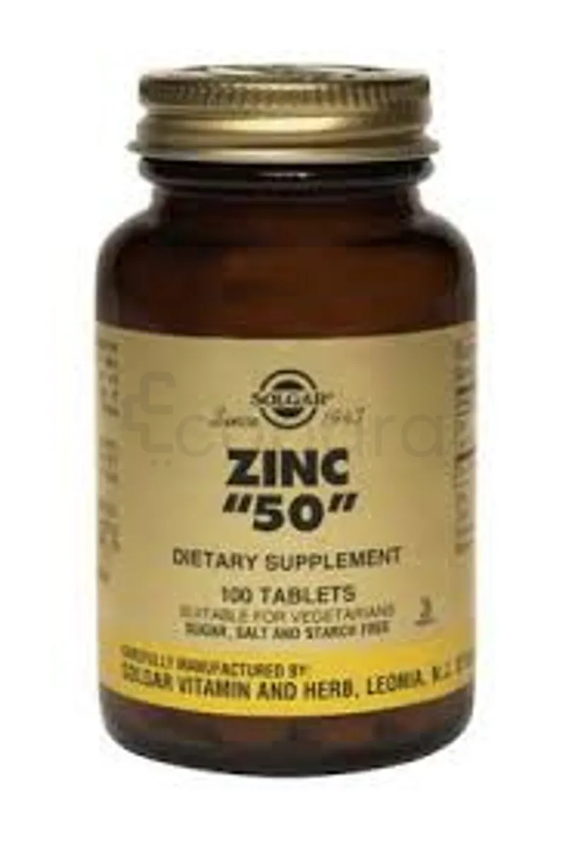 SOLGAR ZINC 50MG BOITE DE 100 COMPRIMES