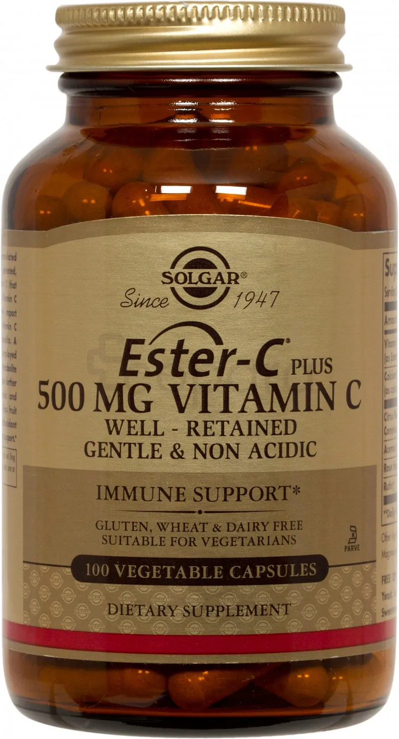 SOLGAR ESTER-C 500MG VITAMIN C BOITE DE 100 CAPSULES