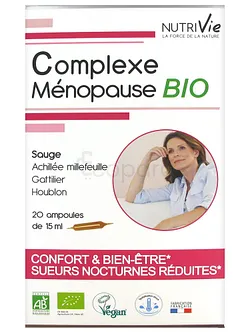 NUTRIVIE COMPLEXE MENOPAUSE BIO 15ML BOITE DE 20 AMPOULES