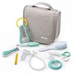 BEABA TROUSSE DE TOILETTE NOMADE GRIS 9 ACCESSOIRES REFERENCE 920327