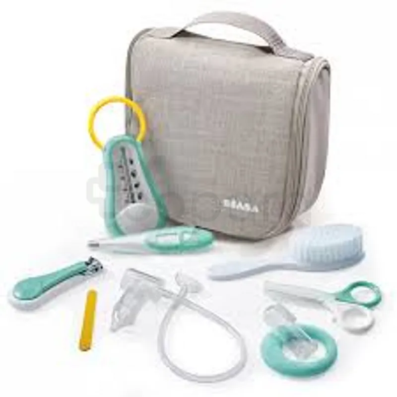 BEABA TROUSSE DE TOILETTE NOMADE GRIS 9 ACCESSOIRES REFERENCE 920327