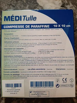 MEDI TULLE COMPRESSE DE PARAFFINE 10*10CM BOITE DE 10