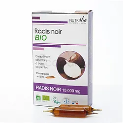 NUTRIVIE RADIS NOIR BIO 15ML BOITE DE 20 AMPOULES