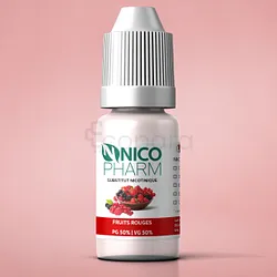 NICOPHARM LIQUIDE DE CIGARETTE ELECTRONIQUE AROME FRUITS ROUGES DOSAGE NICOTINE 9MG/ML 30ML
