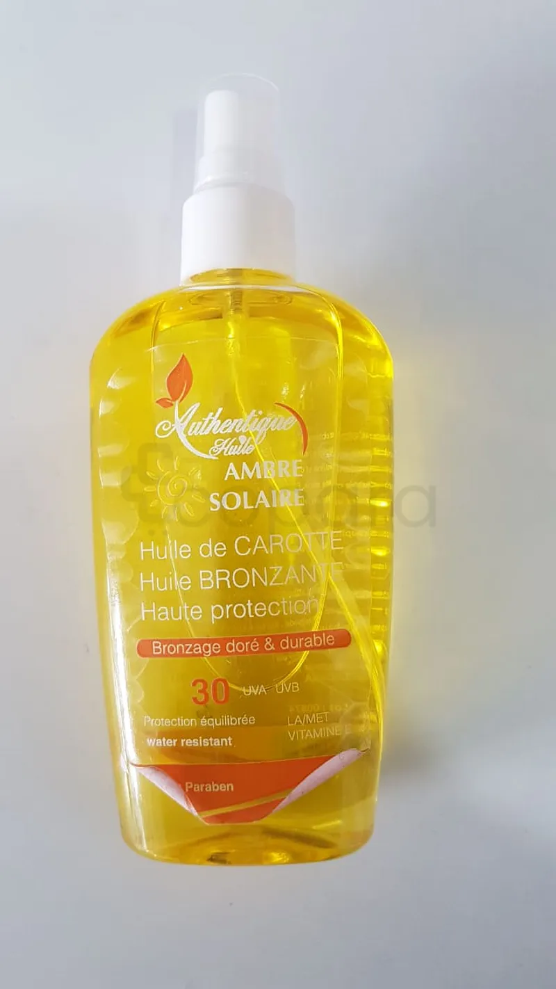 AUTHENTIQUE HUILE AMBRE SOLAIRE HUILE DE CAROTTE 120ML