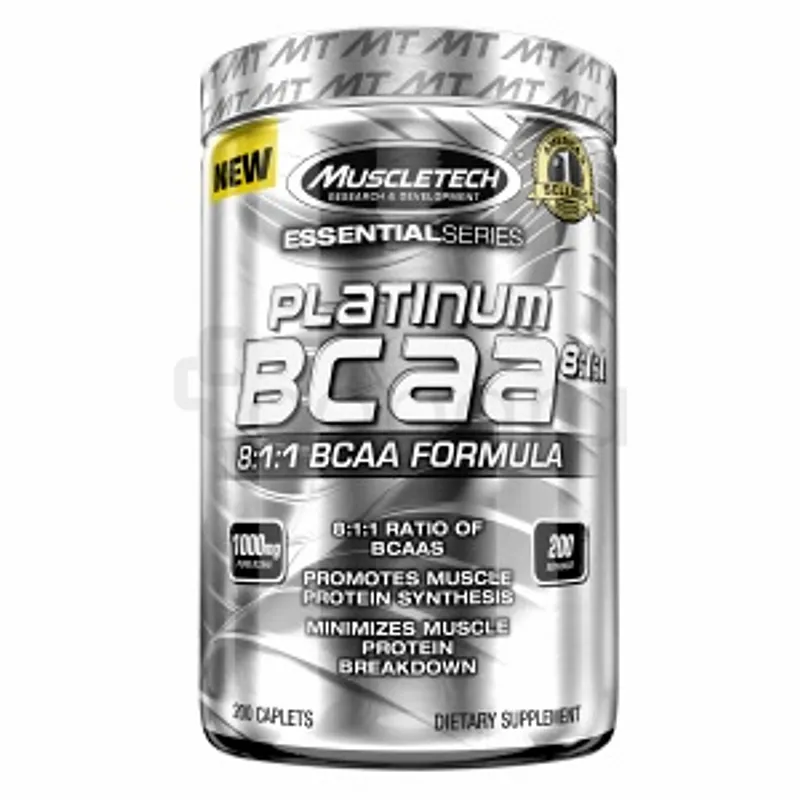 MUSCLETECH PLATINUM BCAA BOITE DE 200 CAPSULES