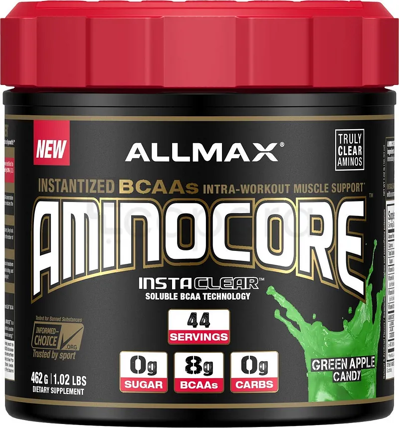 ALLMAX BCAAS AMINOCORE GREEN APPLE CANDY 462G